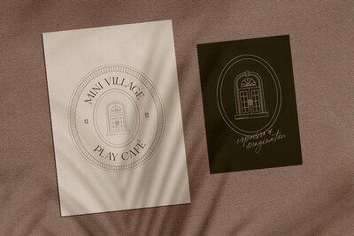Logo mockups for custom brand and web design for photographers Palme Design Co