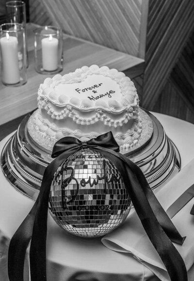 Wedding cake table at Drake Morgan  London