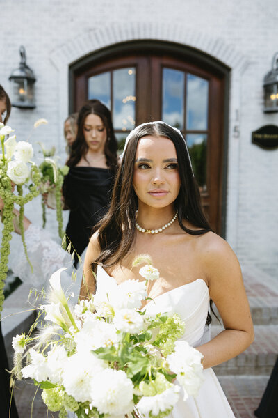 luxury pennsylvania wedding with white florals