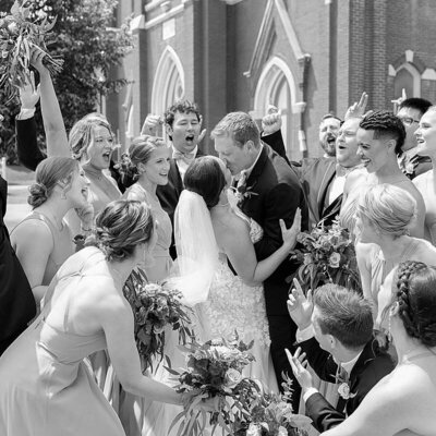 Bret and Brandie Evansville Owensboro Weddings Black and White Gallery39