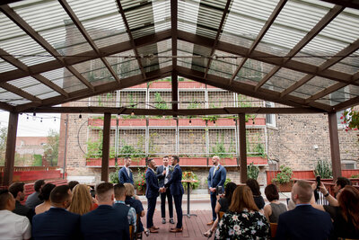 Rooftop garden wedding venue  at Homestead on the Roof in Chicago, IL