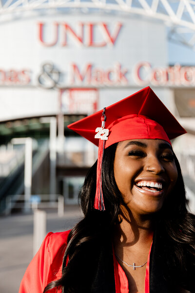 This gal graduated from UNLV and celebrated with a Las Vegas graduation photoshoot