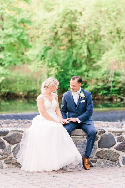 Bride and Groom Dancing Outside
