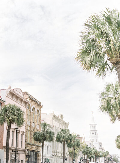 Film photograph of Broad street in Charleston South Carolina