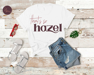 that's so hazel women's white t-shirt with shoes and shorts