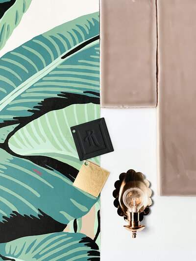 Nuela Designs Palm Leaf Wallpaper and Tile