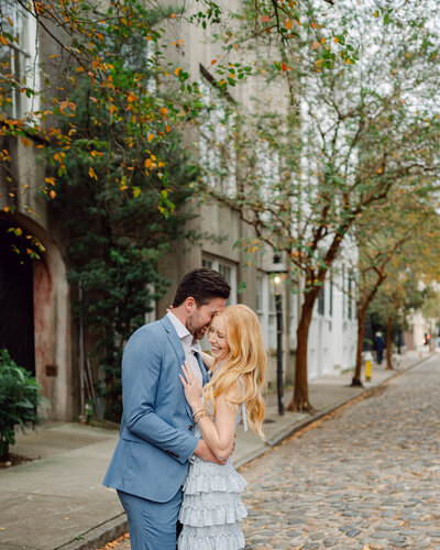 Sarah Woods Photography documents a couple during their spring engagement photos.