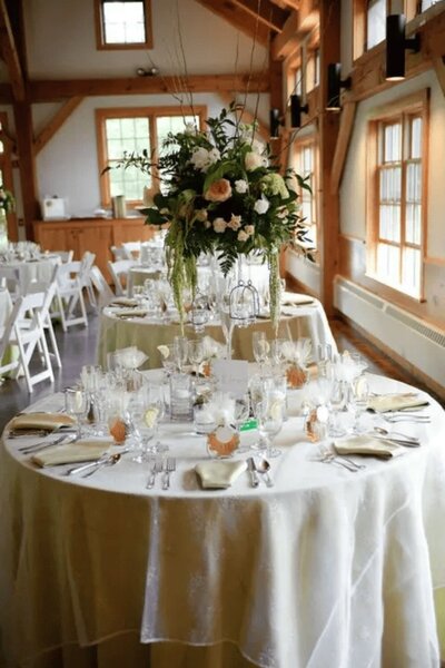 Manchester Country Club - Indoor Wedding Reception, With Decor Set Up