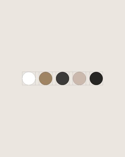 Custom brand identity package for a timeless hair salon, including logo, color palette, and brand elements.