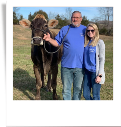 We had a mini photo at the home farm just before launching Legacy Dairy - Ally's family's agribusiness.