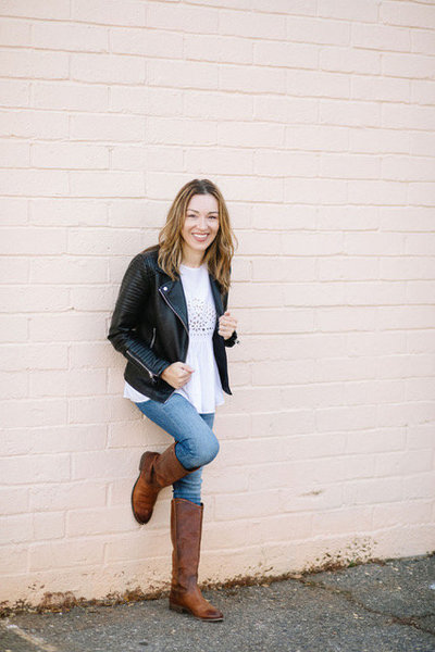 Nelia-48 white wall leather jacket side