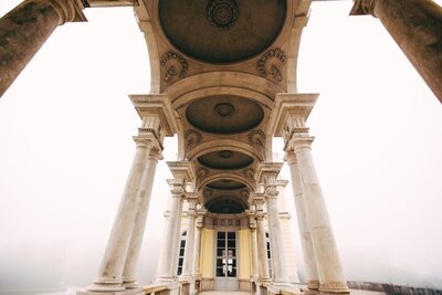 Top panoramic wedding venue at the gloriette schoenbrunn in Vienna