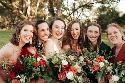 bride selected florals for her micro wedding - weddings by kattie jackson