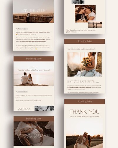 Flodesk email templates voor fotografen