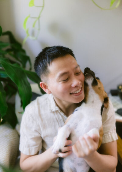 Ryosuke Rui Photography self portrait with his dog