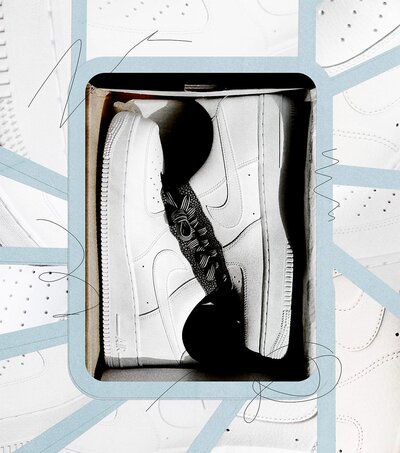 Nike shoes in a design for social media