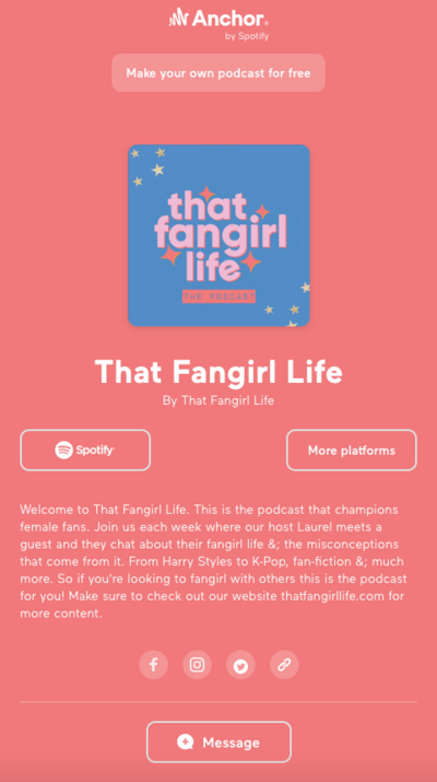 That Fangirl Life Podcast Anchor FM