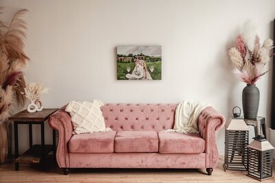 24x18 sized live wedding painting