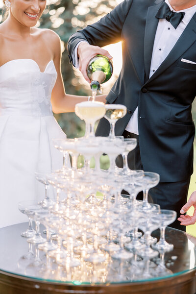 Champagne-tower-luxury-wedding