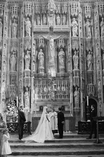 Luxury wedding ceremony at Winchester Cathedral in Hamsphire