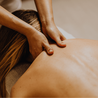 Massage therapy on patient at North Shore Wellness Center Kauai