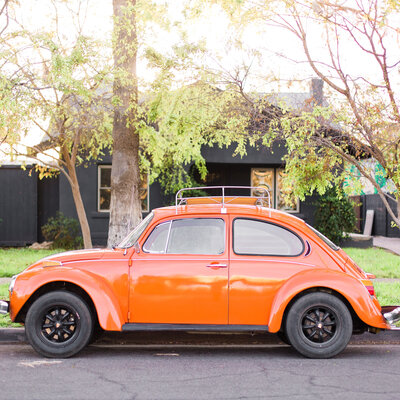 orange VW bug