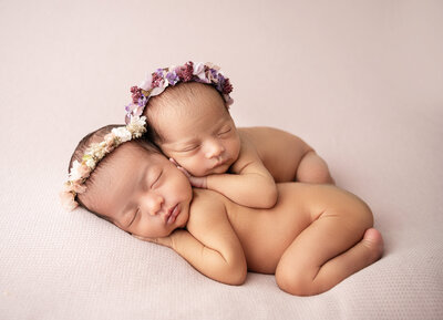 twin newborn girls
