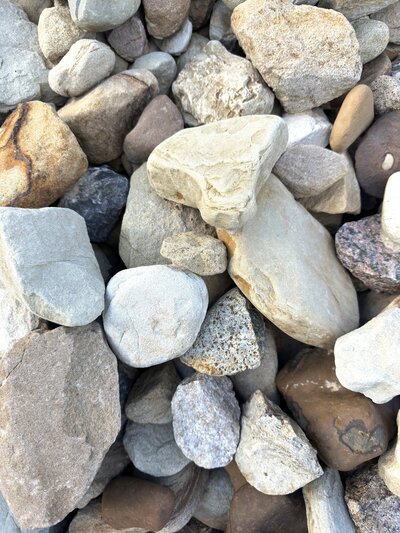 Decorative #4 River Rock  for pick up or delivery in Westmoreland County, PA.