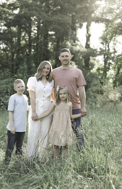 Asheville Family Photo Session family of four on location outdoors