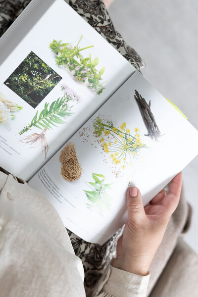 Boek over natuurgeneeskunde. details bloemen en planten. Personal branding Fotografie door Dorien Paymans | Studio Ensō Groningen ©