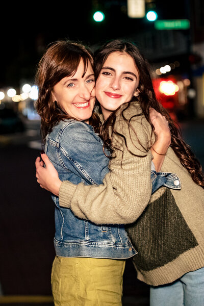 Stunning mother-daughter during a senior photos Pittsburgh shoot customized to include family. 