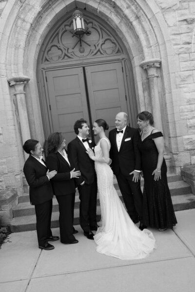 Family portraits at a Madison wedding.