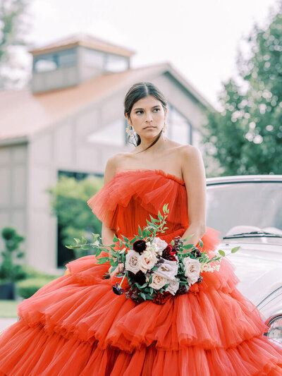 Venue3Two bridal portrait in red tulle dress