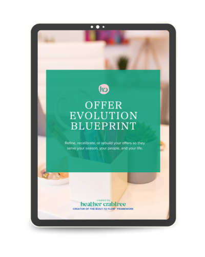 Offer Evolution Blueprint workbook on ipad

