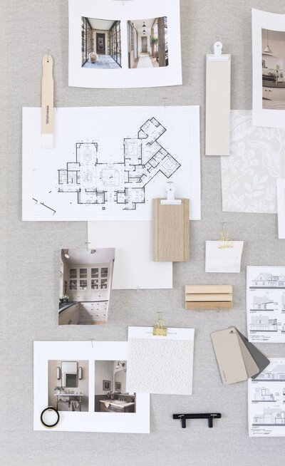Project mood board inspiration by Jessa Myer Interiors.