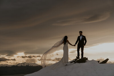 amy and nick on mountain top