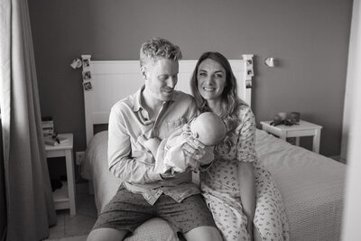 Newborn Photoshoot , Mother Father and Baby Picture by Rebecca Rottcher Photography , Newborn Photographer on Tweed Coast and Gold Coast