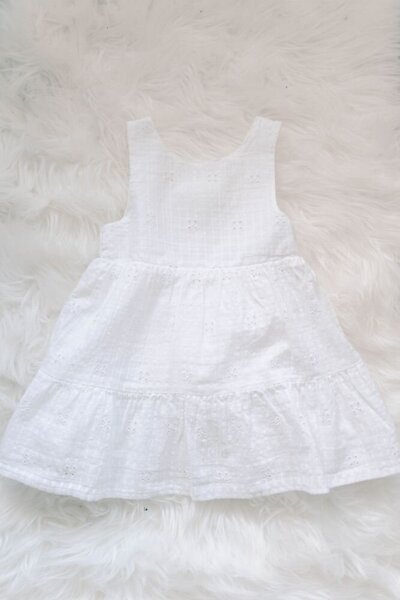 White toddler dress