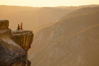 Man proposing to his girlfriend