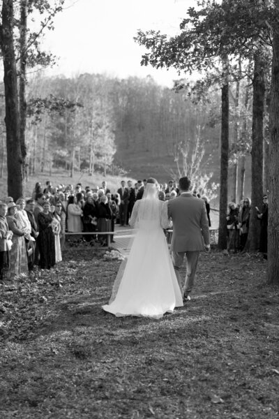 Ceremony processional at private residence farm wedding at Buckhorn Hollow Farms, Woven by Whit, Lindsey Whatley Photo, East Coast Documentary-style wedding photographer for the untraditional 