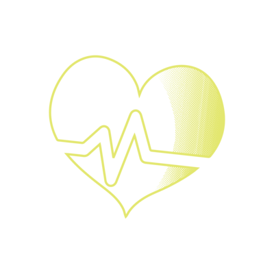 Heart with heartbeat line graphic symbolizing Kenzie Mosher’s personal policies, integrity, and holistic approach to health and coaching.