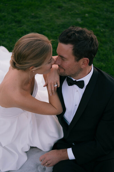 Bride and Groom At Arizona Cactus Garden At Stanford