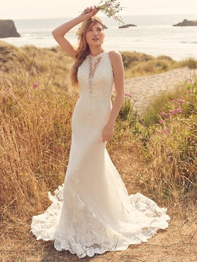 Long Sleeve Boho Lace Wedding Dress. Ok, so you're not required to wear a flower crown with your long-sleeve boho lace wedding dress, but would you agree it looks super magical this way?
