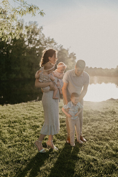 Lovely lifestyle, golden hour family photos in Wausau, WI