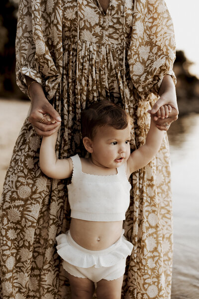 Sunset family photography in Perth Beach