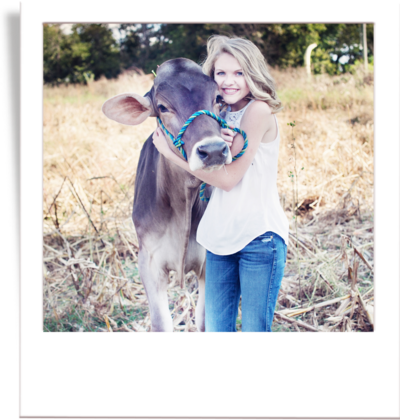 Of course, Ally had to include a show heifer in her senior pictures