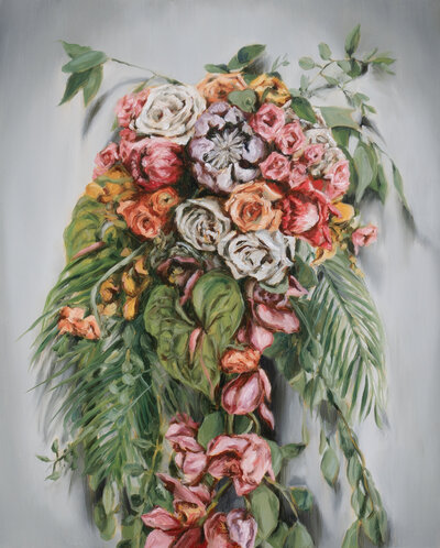 Tropical Boho Bouquet Painting from a Florida Wedding