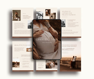 Canva brochure template voor fotograaf