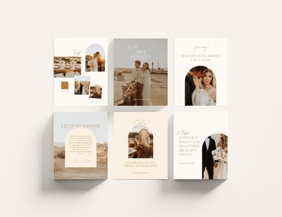 Boho Instagram post templates voor fotografen