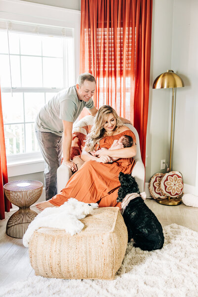 A peaceful newborn captured in a photography session in St. Petersburg, FL. The baby is swaddled in a soft, neutral blanket, showcasing the calm and serene atmosphere of the moment. It is ideal for parents seeking a relaxed and natural newborn photography experience in St. Pete.